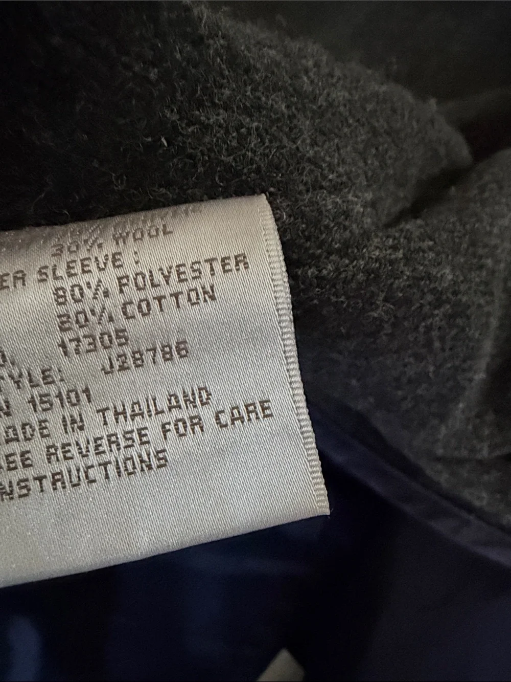 Jones New York Dark Navy Double-Breasted Trench Coat